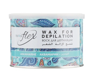 Italwax Воск теплый в банке FLEX Аквамарин, 400 г