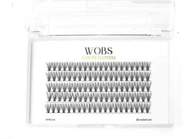 WobS Накладные пучковые ресницы 100шт Wobs Crease cross , 20D 5 лент пучки, размер 10 mm
