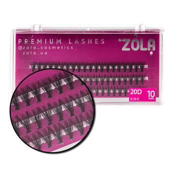 Zola Ресницы в пучках 20D, 10 мм