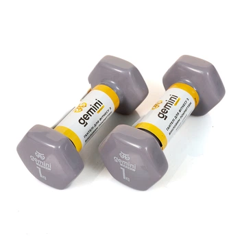 Гантели для фитнеса Gemini Sport с виниловым покрытием 2шт по 1.0кг GSD-1.0GRAY Серый