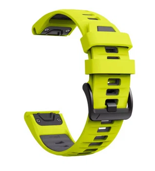 Ремешок для Garmin Forerunner 935/945/955/965/970/Fenix 5/6/7/8-47 мм. (система QuickFit - салатовый)