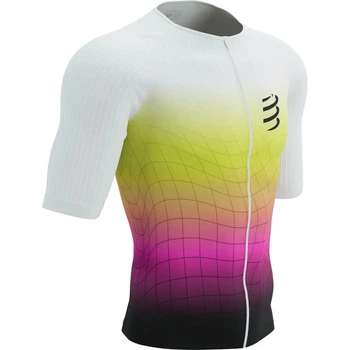 Футболка Compressport Tri Postural Aero SS Top Mns Safe yellow/neo pink S (100078232)