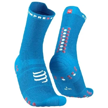 Носки компрессионные высокие Compressport Pro Racing Socks V4.0 Run High Pacific blu/deco rose XL (100023473)