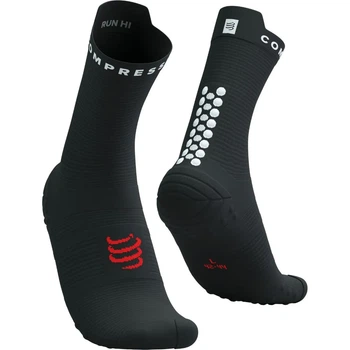 Шкарпетки компресійні високі Compressport Pro Racing Socks V4.0 Run High Black/white XL (100057374)