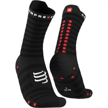 Носки компрессионные высокие Compressport Pro Racing Socks V4.0 Ultralight Run High Black/red M (100036577)