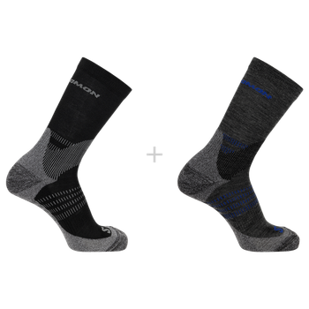 Носки (2 пары) Salomon X ULTRA ACCESS CREW 2-PACK 39/41 серый sC20832