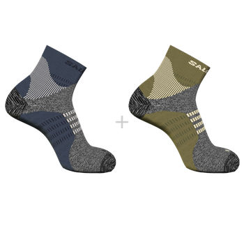 Носки (2 пары) Salomon X ULTRA ACCESS QUARTER 2-PACK 39/41 зеленый sC23719