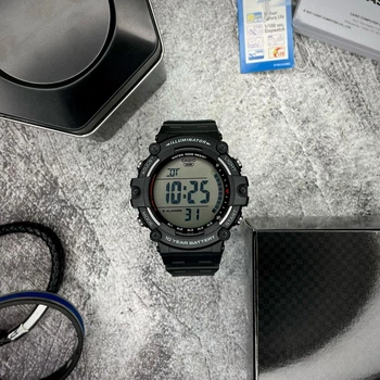Мужские электронные часы Casio AE-1500WH-1A черные, 10 ATM