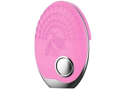 Ультразвуковая электрическая силиконовая щетка массажер для лица с LED терапией для очищения кожи (578377)