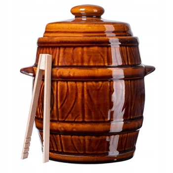 Beczka kamionkowa Kadax Helios z pokrywką 5 l + Szczypce (5903699480038)