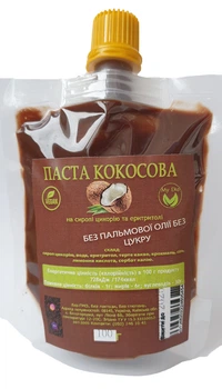 Паста кокосовая с кокао на сиропе цикория, без сахара 100г