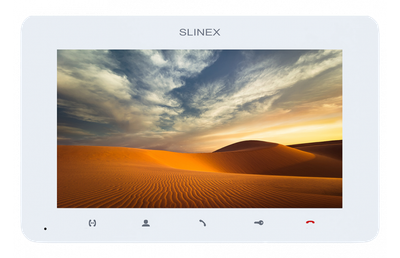 AHD видеодомофон Slinex SM-07MHD (white), 7” TFT экран, запись по движению, слот microSD, 193×123×18 мм