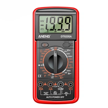 Мультиметр ANENG DT9205A-12, виміру: V, A, R, C, функція hFE