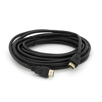 Кабель Merlion HDMI-HDMI HIGH SPEED 5.0m, v1.4, OD-7.5mm, круглий Black, конектор Black, (Пакет) Q100