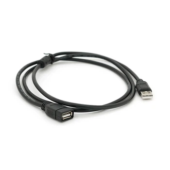 Удлинитель USB 2.0 AM/AF, 1.5m, 1 феррит, черный Пакет Q250