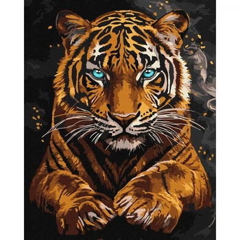 Картина по номерам Идейка Дикий тигр, 40x50 см (KHO6812)