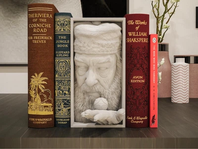 Підставка для книг Дамблдор із фільму Гаррі Поттер 17 см біла