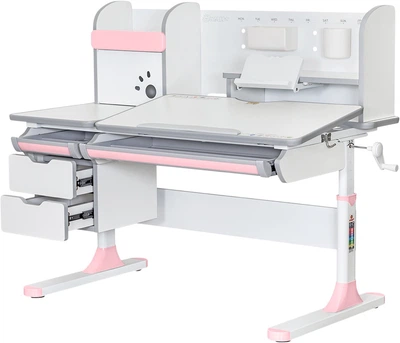Дитячий стіл Mealux Hamilton Multicolor PN з полицею (BD-680 W/G MC+PN з полицею)