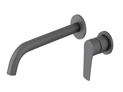 Комплект для раковини (вмонтов.в стіну),графітовий AIM,DG504 gun grey