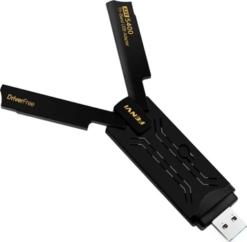 Тридіапазонний бездротовий мережний Wi-Fi адаптер USB Fenvi FU-AXE5400 2.4G/5G/6Ghz Mu-MIMO 6E Black (18839)