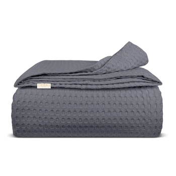 Плед покрывало COSAS Stormy Waffle Weave 75x95 см Антрацит