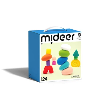 Масса для лепки Воздушная глина MiDeer Мягкая глина Airy Fun Clay Разноцветный 24 цвета (MD1545)