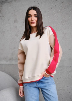 Світшот Жіночий Стаф Однотонний З Логотипом Оверсайз На Флісі Staff In Logo 2 Oversize Fleece XS (375271)