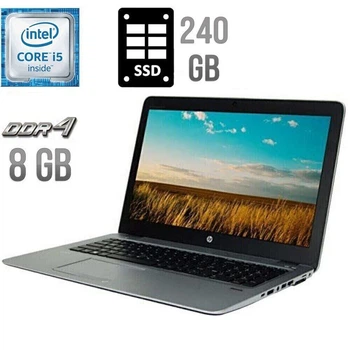 Ноутбук Б-класс HP EliteBook 850 G3 / 15.6" (1920x1080) IPS Touch / Intel Core i5-6300U (2 (4) ядра по 2.4 - 3.0 GHz) / 8 GB DDR4 / 240 GB SSD / Intel HD Graphics 520 / WebCam / DisplayPort б/у