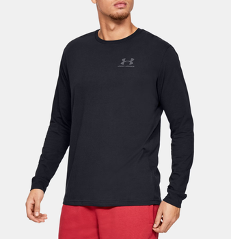 Лонгслів чоловічий Under Armour Sportstyle Left 1329585-001 s, чорний