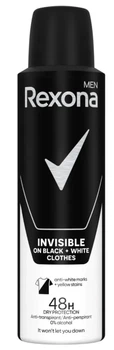 Дезодорант-антиперспирант для мужчин Rexona Невидимый на черном и белом, 150 мл