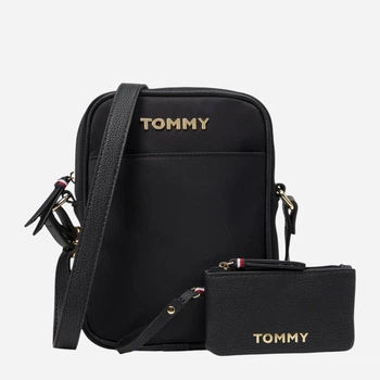 Сумка планшет через плечо женская маленькая Tommy Hilfiger 964949277 Черная (1159851128)