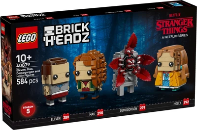 Zestaw klocków LEGO Brickheadz Stranger Things Figurki Jedenastki, Max, Demogorgona i Holly 584 elementy (40879)