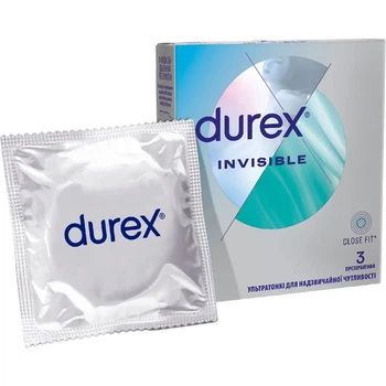 Презервативы Durex Invisible ультратонкие 3 шт.