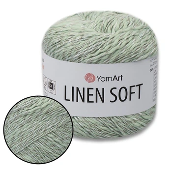 Пряжа YarnArt Linen soft, Полин №7312, 100 г 272 м- нитка льон, віскоза, бавовна для в'язання
