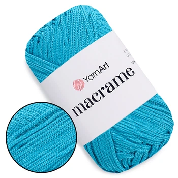 Пряжа YarnArt Macrame Бирюза №152, полиэстеровый шнур 2,5 мм, нитка для вязания крючком и спицами, полиэстер 100%