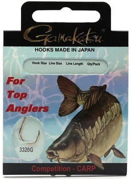 Крючок с поводком Gamakatsu BKD-3320G Carp 75cm 4-28