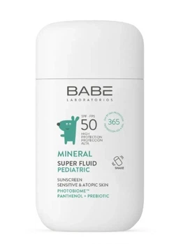 Дитячий сонцезахисний мінеральний флюїд BABE Laboratorios (БАБЕ Лабораторіос) Pediatric SPF 50 – з фізичними фільтрами, пантенолом