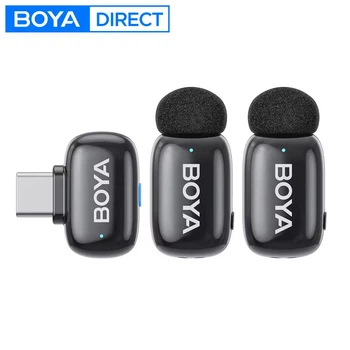 Двойной беспроводной петличный микрофон BOYA Mini-23 Type-C для Android / iPhone 15/16 / ноутбуков