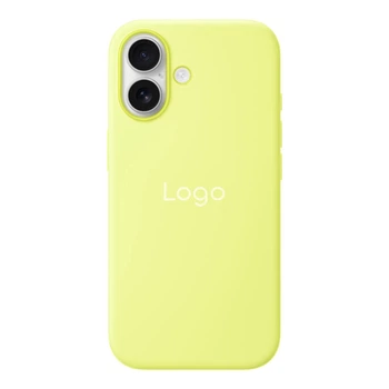 Чохол Silicone Case with MagSafe IC для iPhone 17 Neon Yellow
