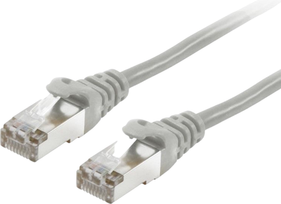 Патч-корд Equip Cat 6a S/FTP 0.5 m Grey (4015867229590)
