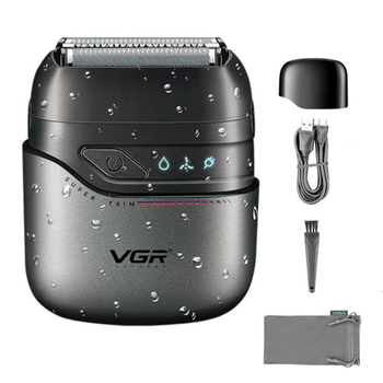 Электробритва шейвер VGR V 379 двойное лезвие, триммер, водонепроницаемая IPX7