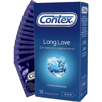 Презервативи Contex Long Love пролонгуючі 12 шт.