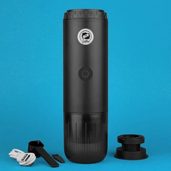 Кавоварка портативна iCafilas Portable Espresso Maker ME2604 Чорна