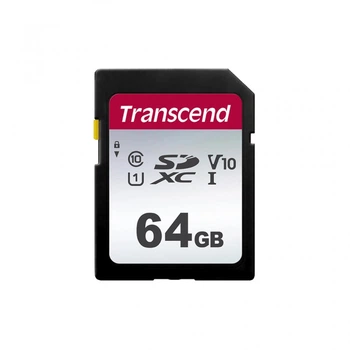 Карта пам'яті Transcend 64GB SDXC class 10 UHS-I U1 V10 (TS64GSDC300S) (17501)
