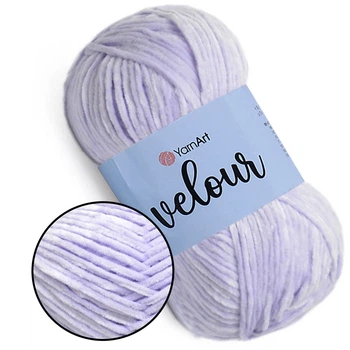 YarnArt Velour, Бузковий №859 - плюшева пряжа ЯрнАрт Велюр 100 г / 170 м, 100% мікрополіестер, для джемперів, кардиганів, шапок та аксесуарів