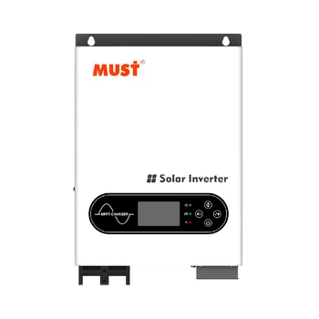 Гібридний інвертор MUST PV18-3624ECO, 3600W, 24V, струм заряду 60A, 170-280V, MPPT (100А, 30-320 Vdc), 318×454×122.5 мм. 7.8 кг.