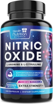 Добавка премиум-класса с оксидом азота Health Nutrition Naturals Nitric Oxide Booster 3000mg 240 капсул