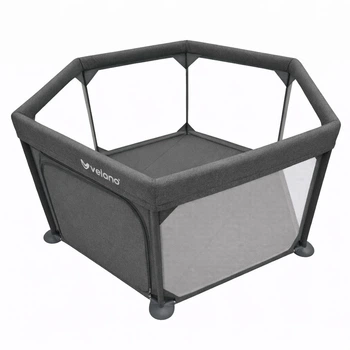 Манеж детский шестиугольный VELANO Star, grey