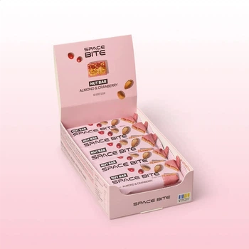 Батончик Space Bite Nut Bar, 10*40 грамм, миндаль та клюква SpaceFood (vit0003643)