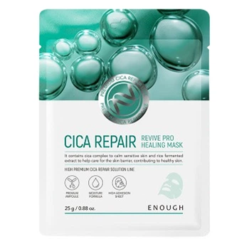 Тканинна маска відновлювальна з центелою ENOUGH Cica Repair Revive Pro Healing Mask, 1 шт.